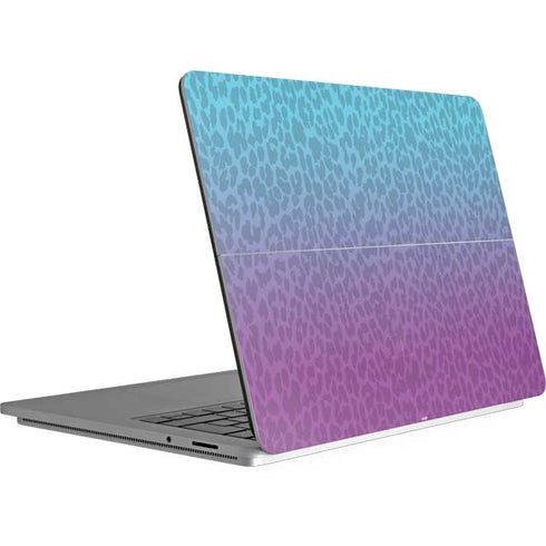 Cheetah Print Purple and Blue Surface Laptop Studio Skin